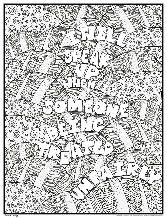 I Will Speak Up Personalized Giant Coloring Poster 46x60"