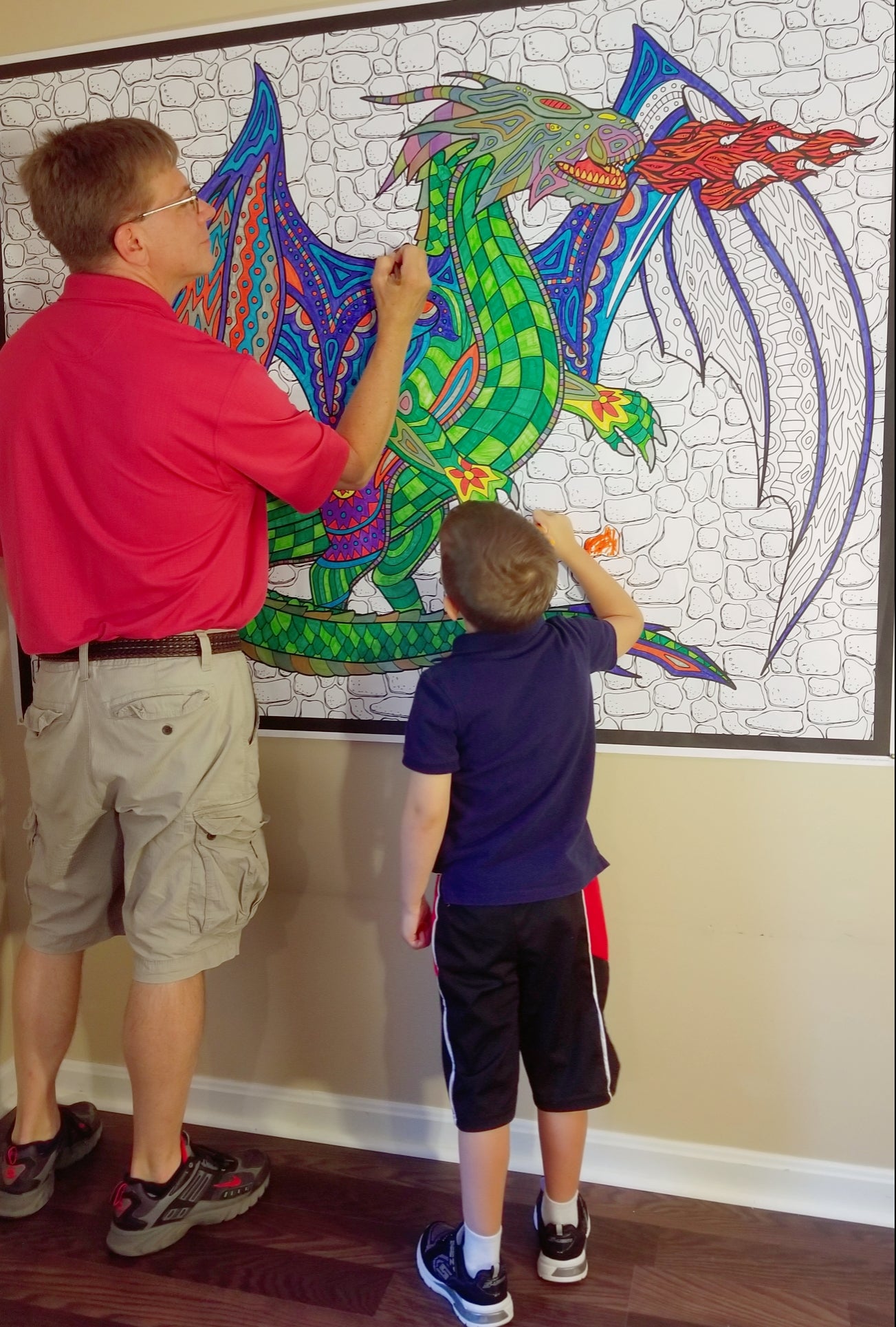 Dragon Personalized Giant Coloring Poster 46"x60"