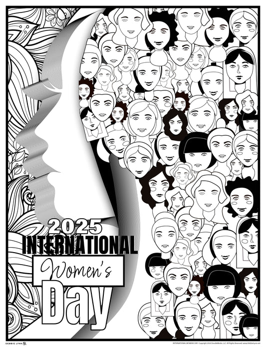 International Women's Day Personalized Giant Coloring Poster 46"x60"