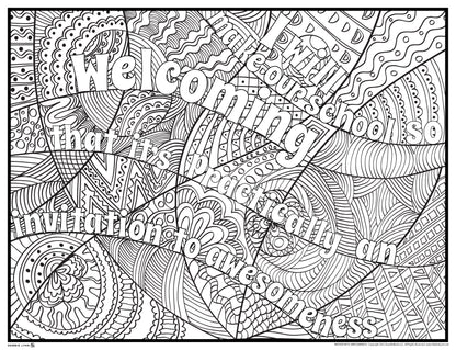 Invitation to Awesome Personalized Giant Coloring Poster 46"x60"