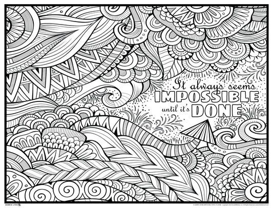 It Seems Impossible Giant Coloring Poster
