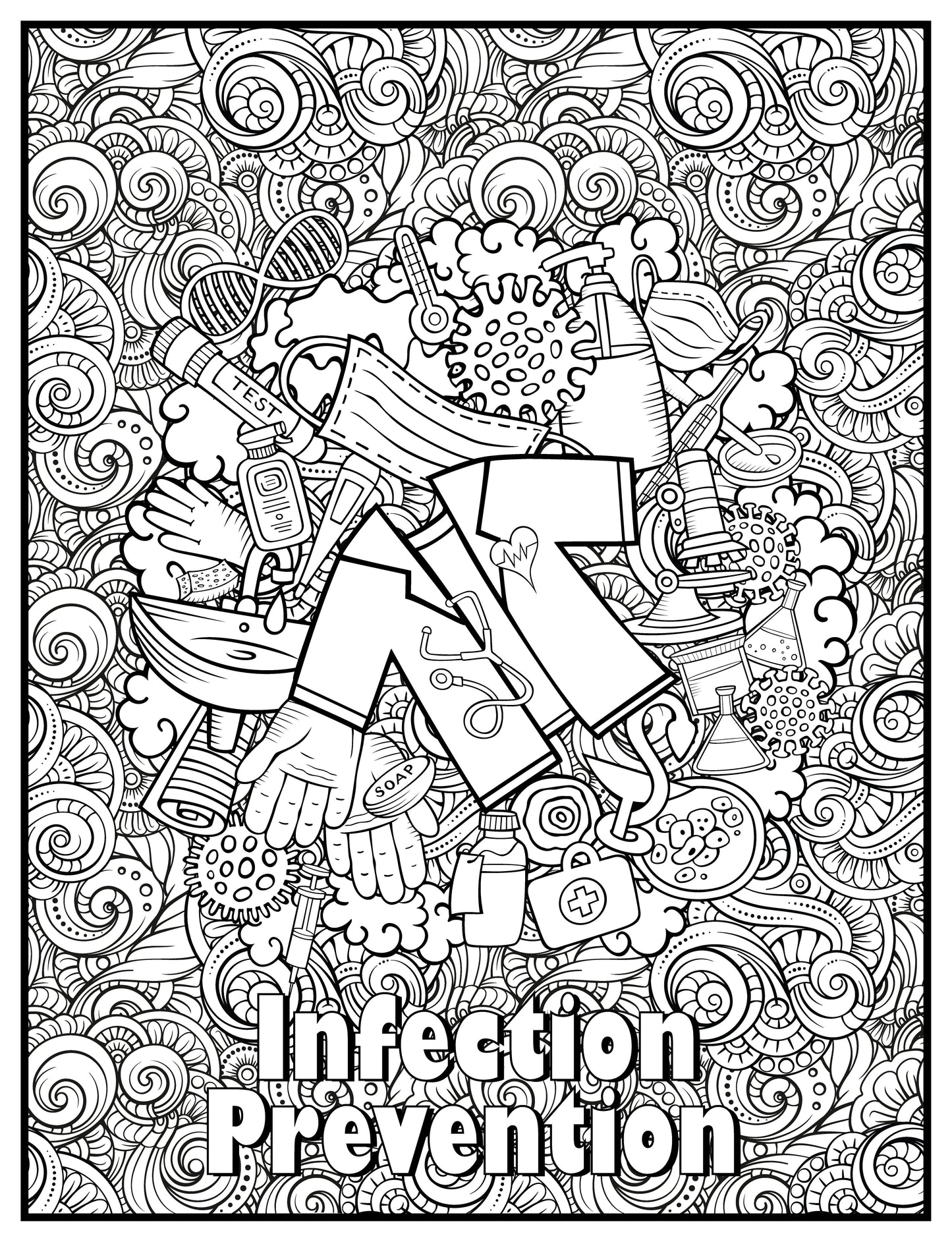 Infection Prevention Personalized Giant Coloring Poster 46"x60"
