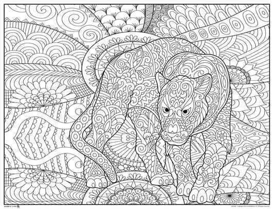 Jaguar Personalized Giant Coloring Poster 46"x60"