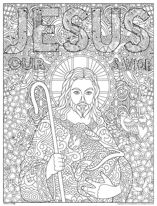 JESUS FAITH PERSONALIZED GIANT COLORING POSTER 46"x60"
