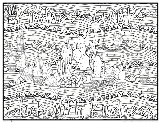 Kindness Counts Personalized Giant Coloring Poster 46"x60"