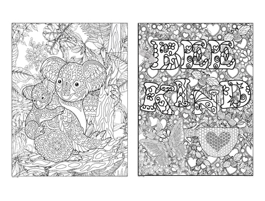 Koala & Bee Kind 2in1 Combo Giant Coloring Poster