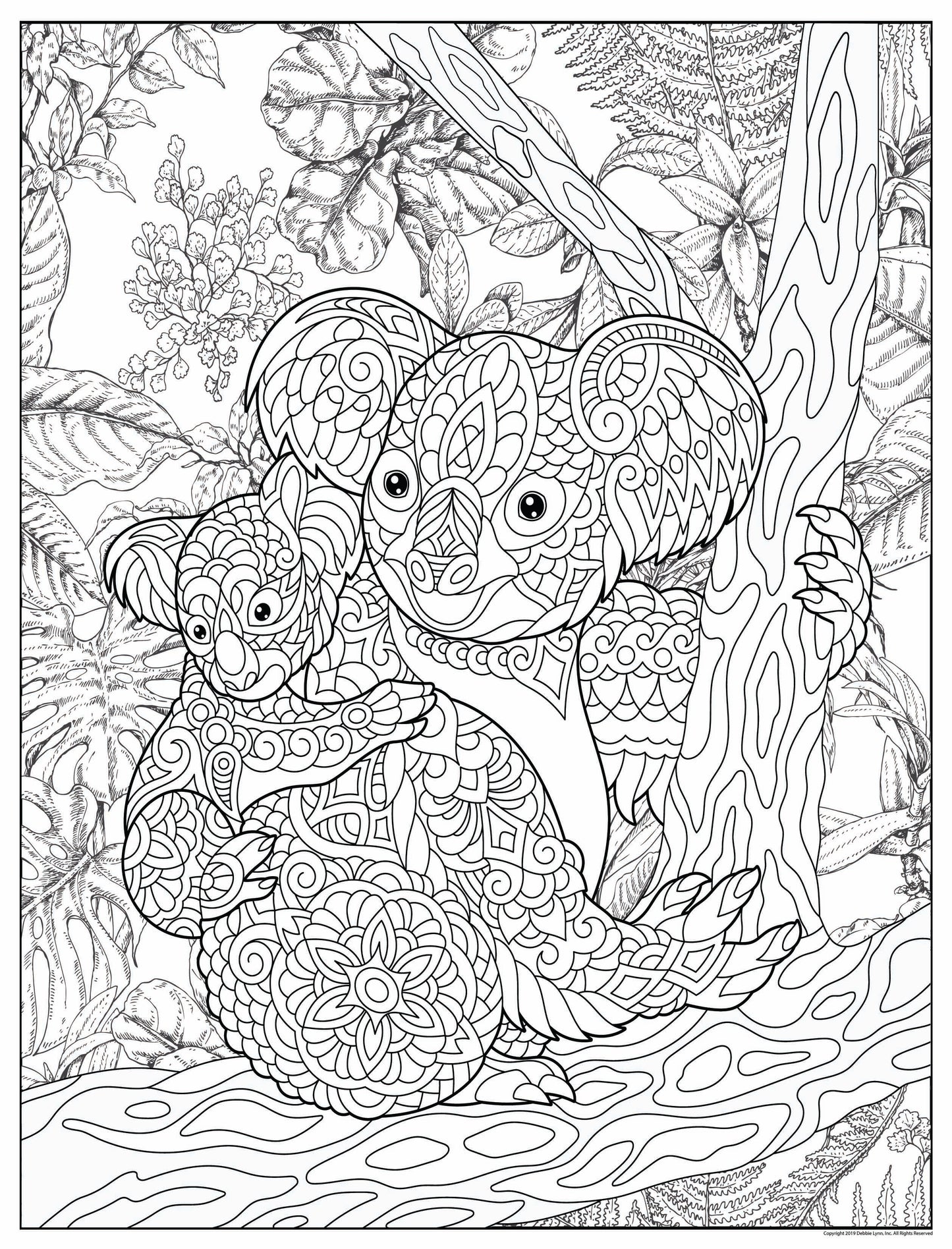 Koala Personalized Giant Coloring Poster 46"x60"