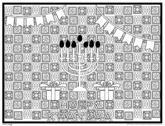 Kwanzaa Candles Giant Coloring Poster