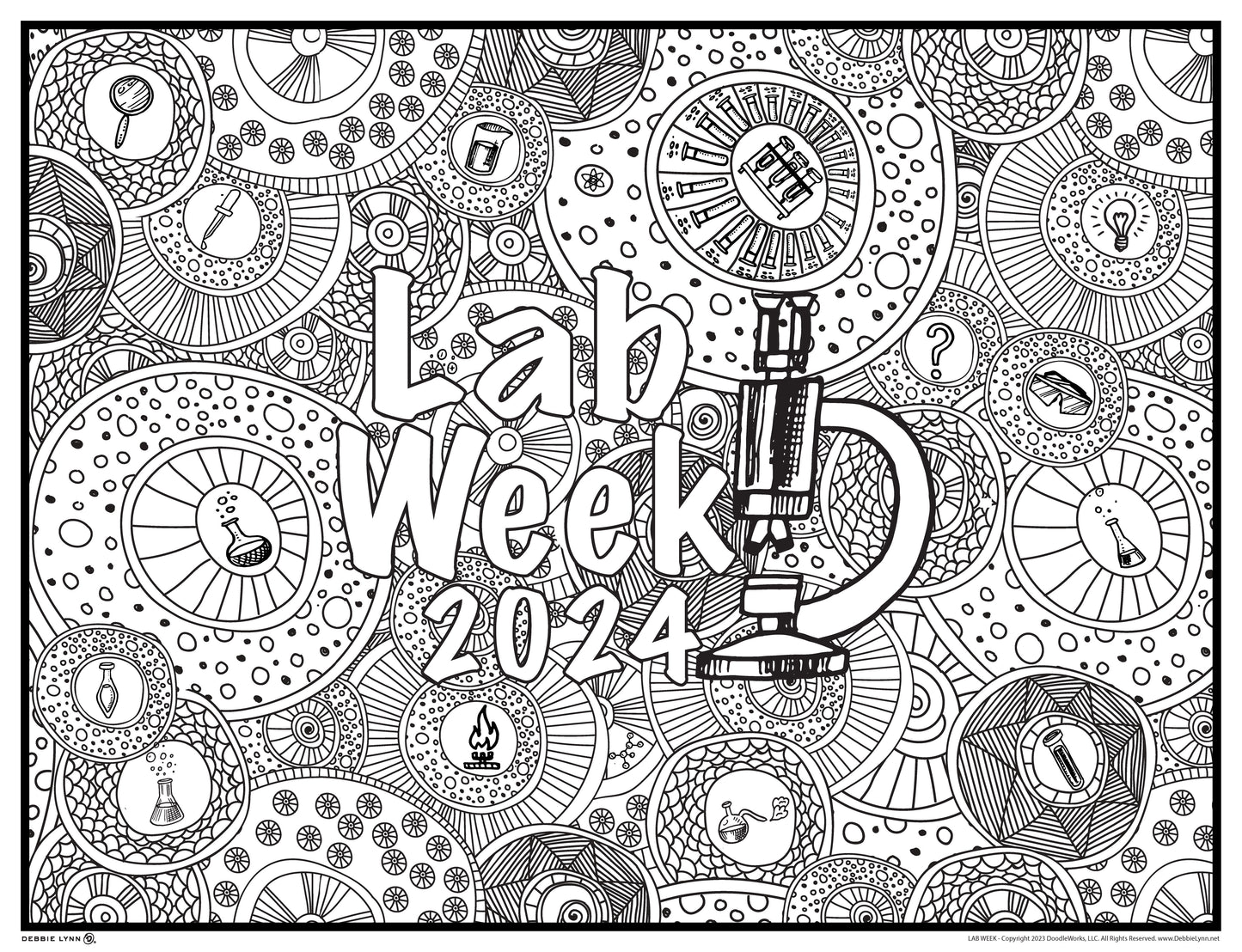 Lab Week Personalized Giant Coloring Poster 46" x 60"