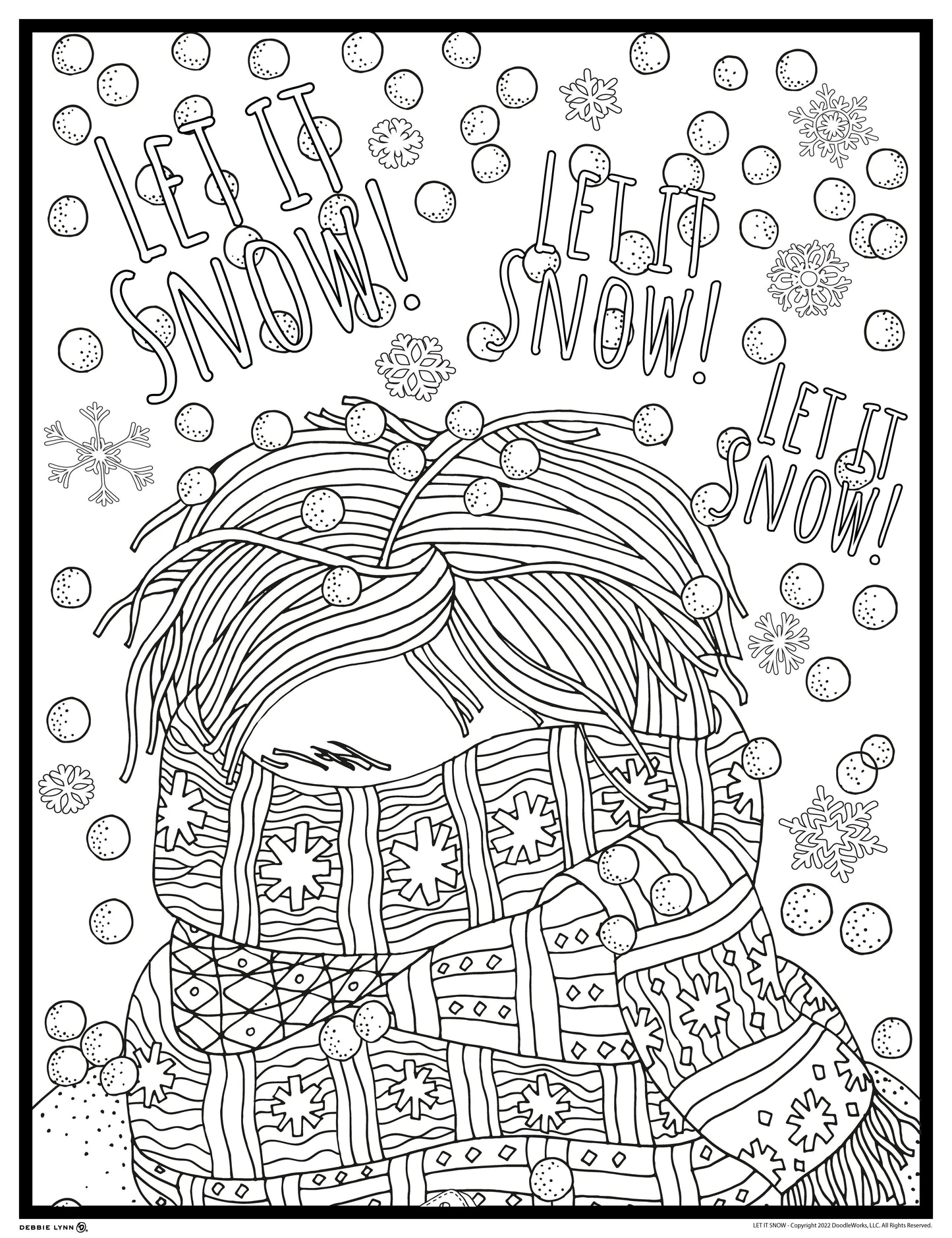 Let It Snow Personalized Giant Coloring Poster 46"x60"