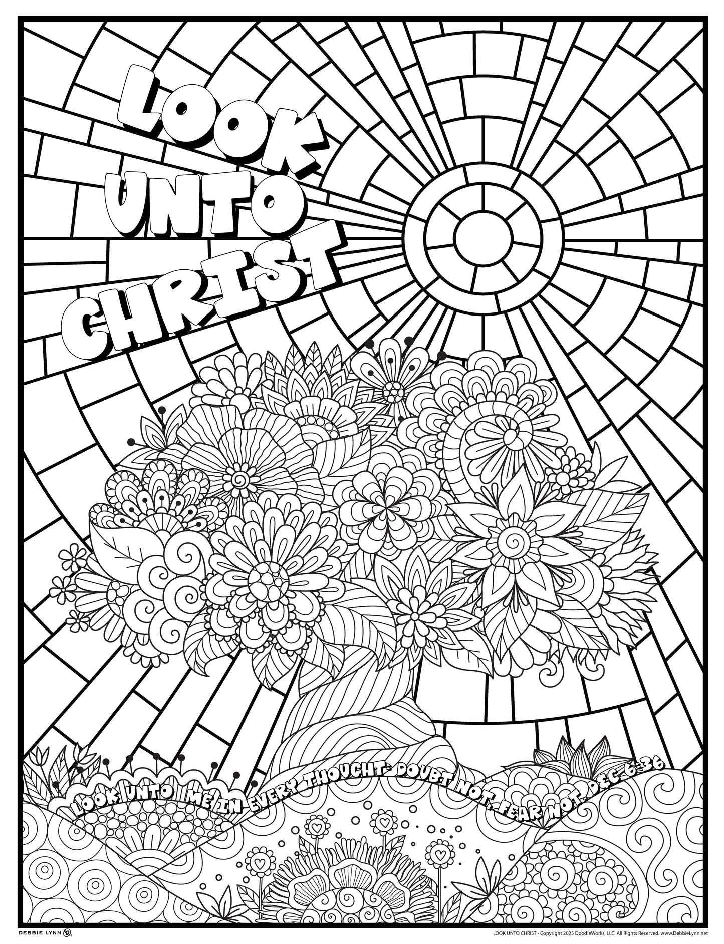 Look Unto Christ Faith Giant Coloring Poster