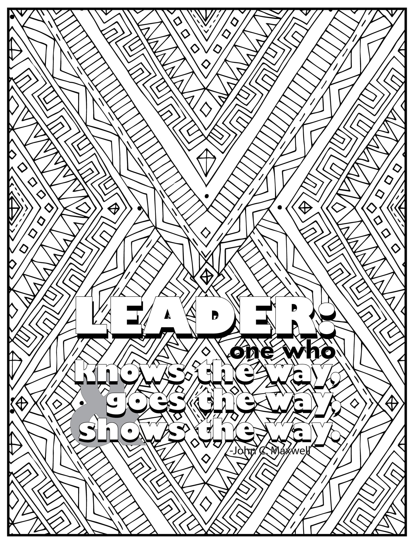 Leader Knows the Way Giant Coloring Poster 46"x60"