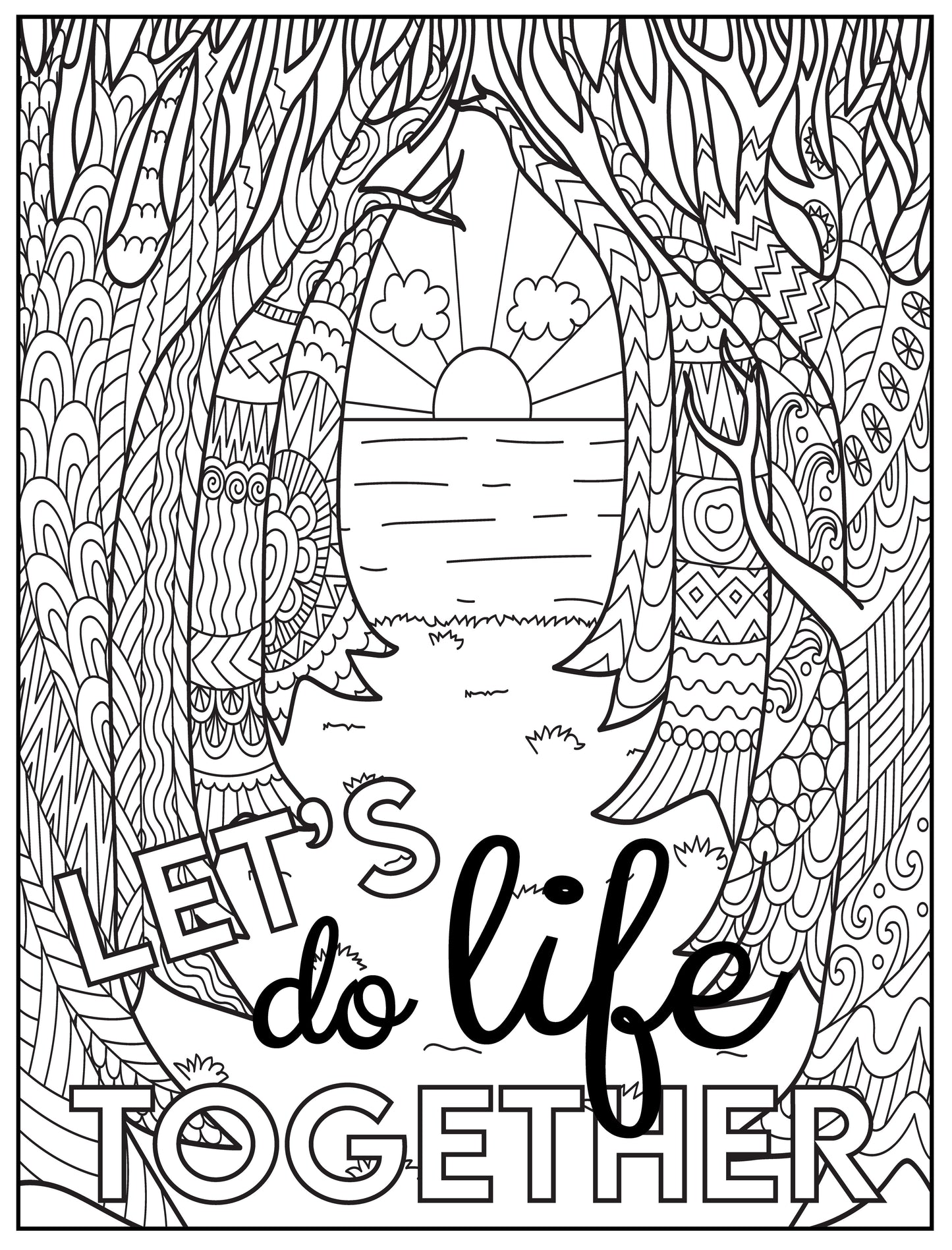 Let's Do Life Personalized Giant Coloring Poster 46" x 60"