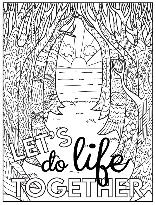 Let's Do Life Personalized Giant Coloring Poster 46" x 60"