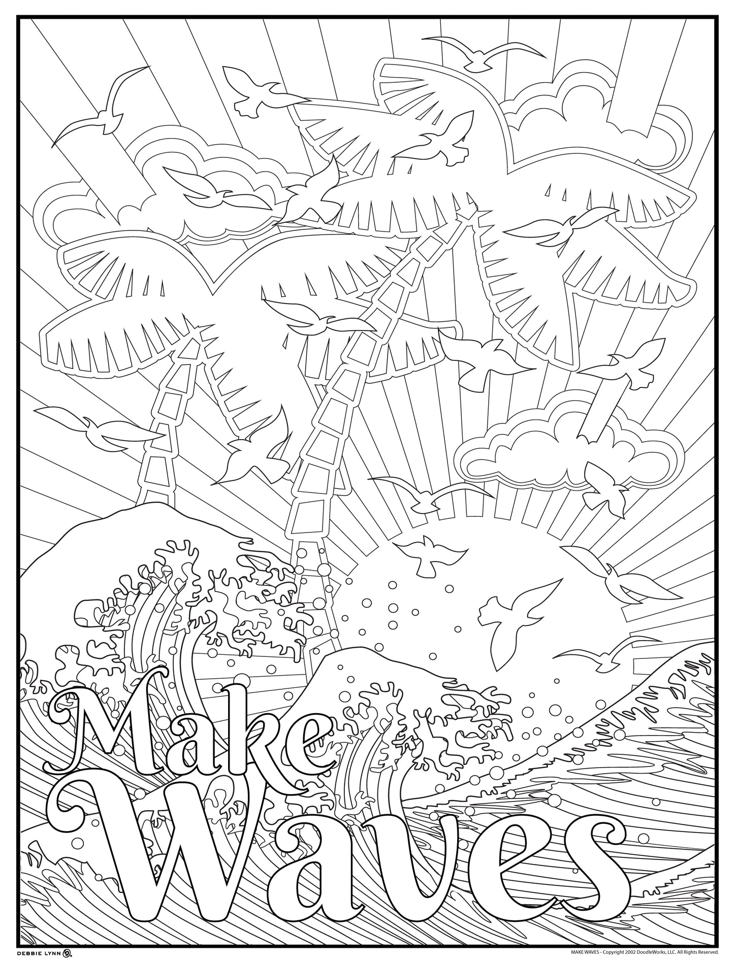 Make Waves Beach VBS FAITH Personalized Giant Coloring Poster 46"x60"