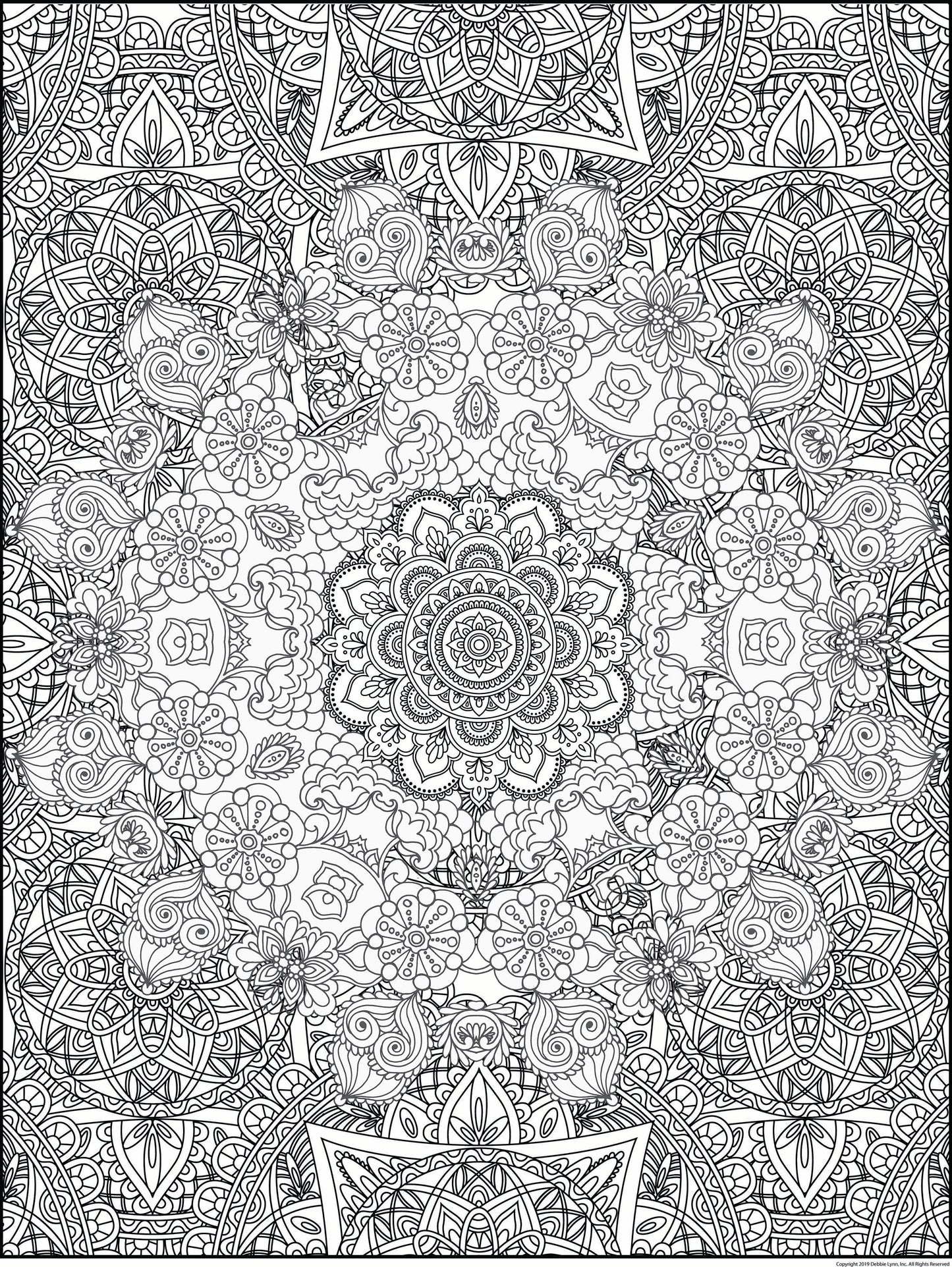 Mandala Personalized Giant Coloring Poster 46"x60"
