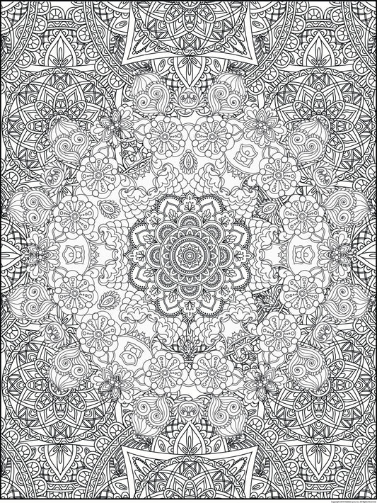Mandala Personalized Giant Coloring Poster 46"x60"