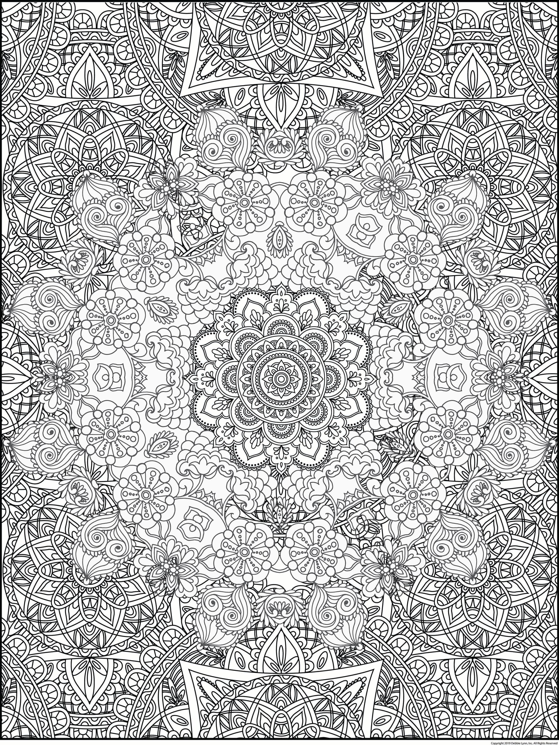 Mandala Giant Coloring Posters for Kids Adults Coloring Sheets Sloth