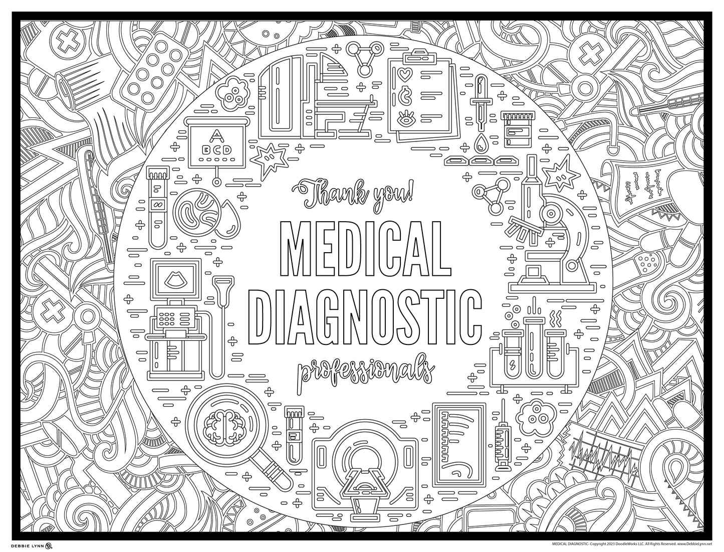 Medical Diagnostic Personalized Giant Coloring Poster 46"x60"