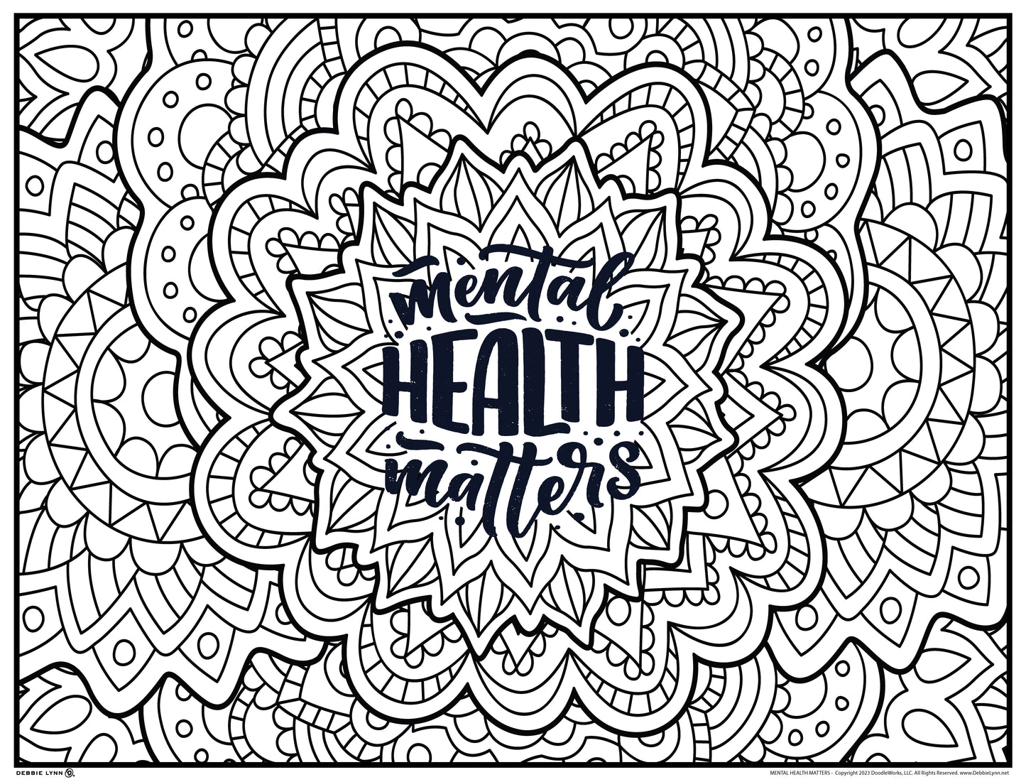 Mental Health Matters Giant Coloring Poster