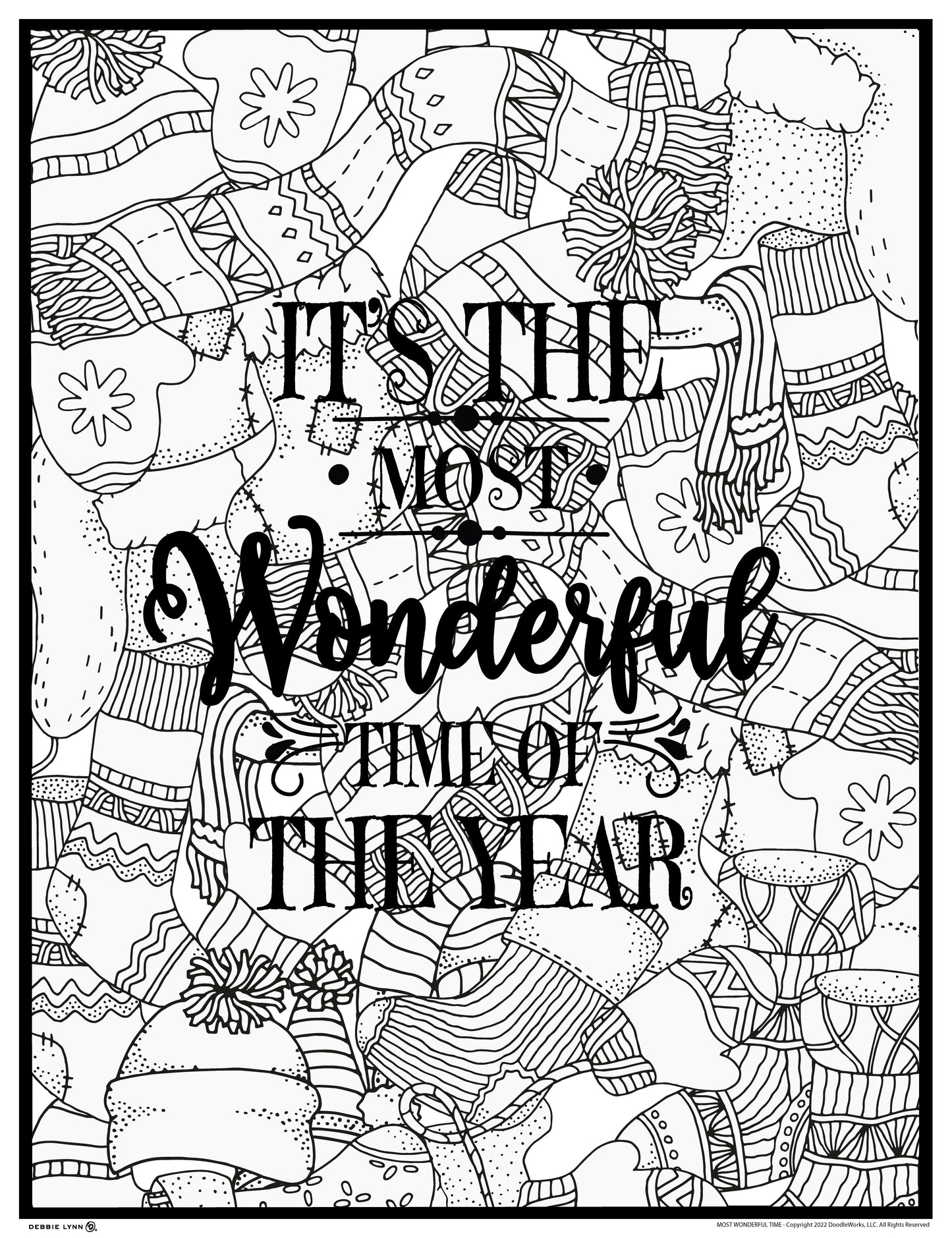 Most Wonderful Time Personalized Giant Coloring Poster 46"x60"