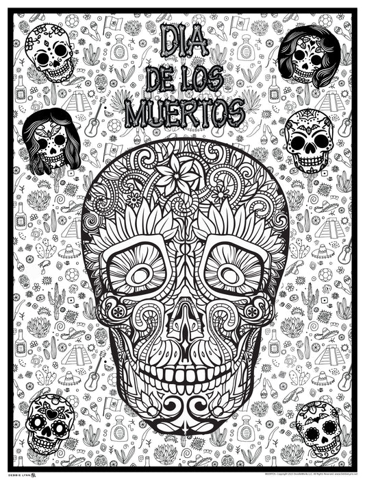 Muertos Giant Coloring Poster
