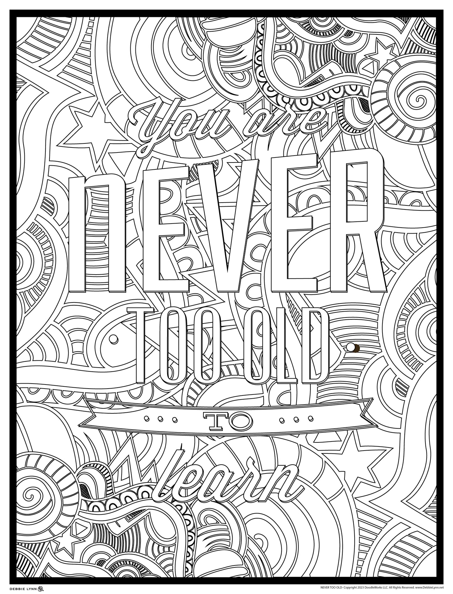 Never Too Old Giant Coloring Poster