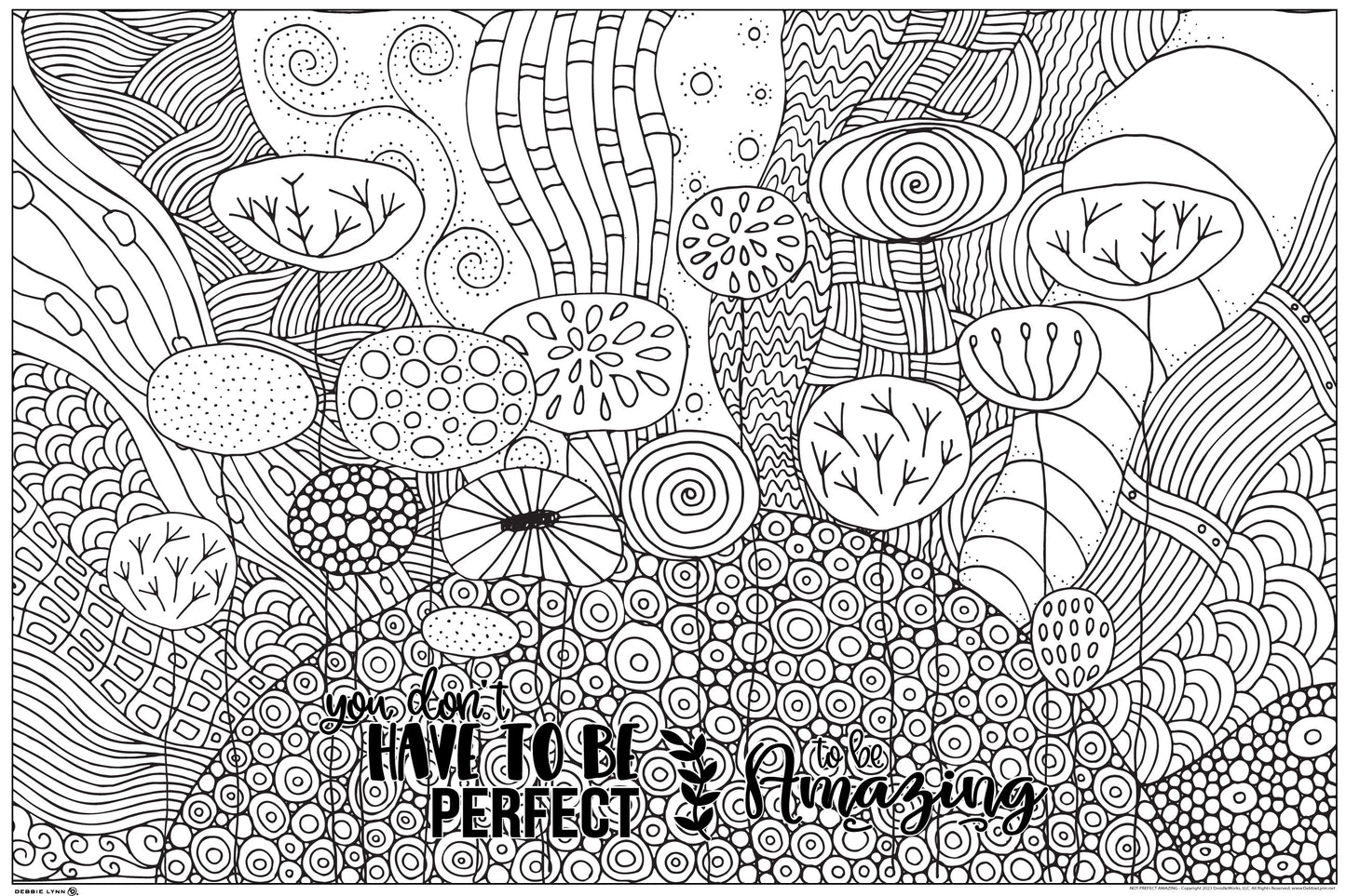 Not Perfect But Amazing Ltd Edition Coloring Poster 24x36