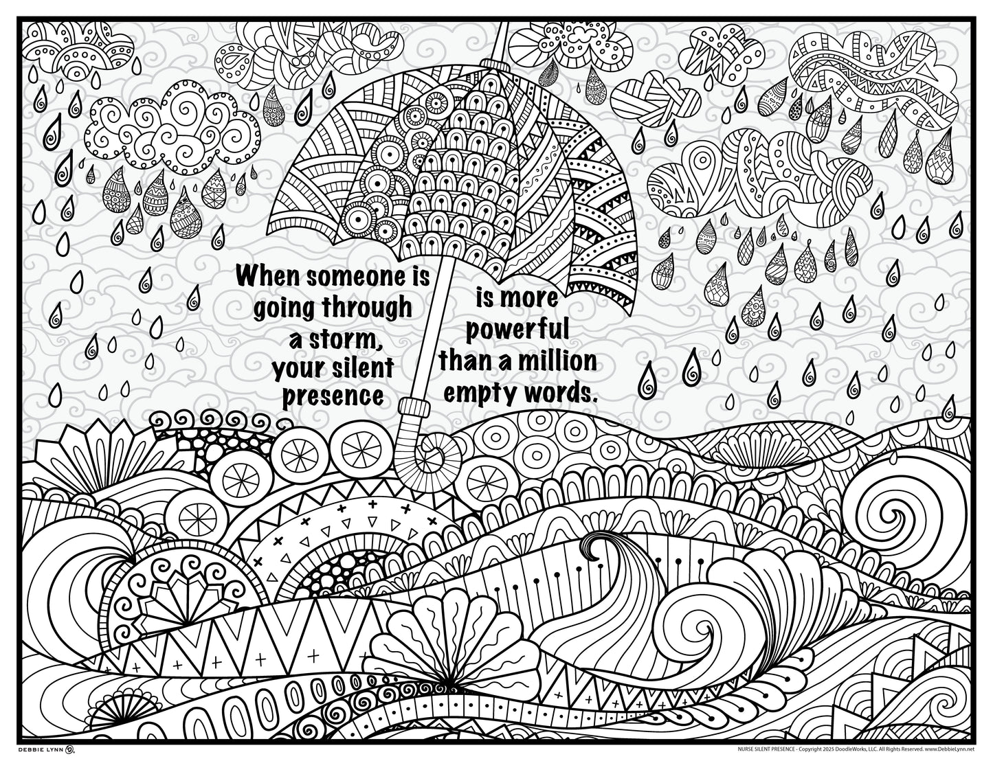 Nurses Silent Presence Giant Coloring Poster 46"x60"