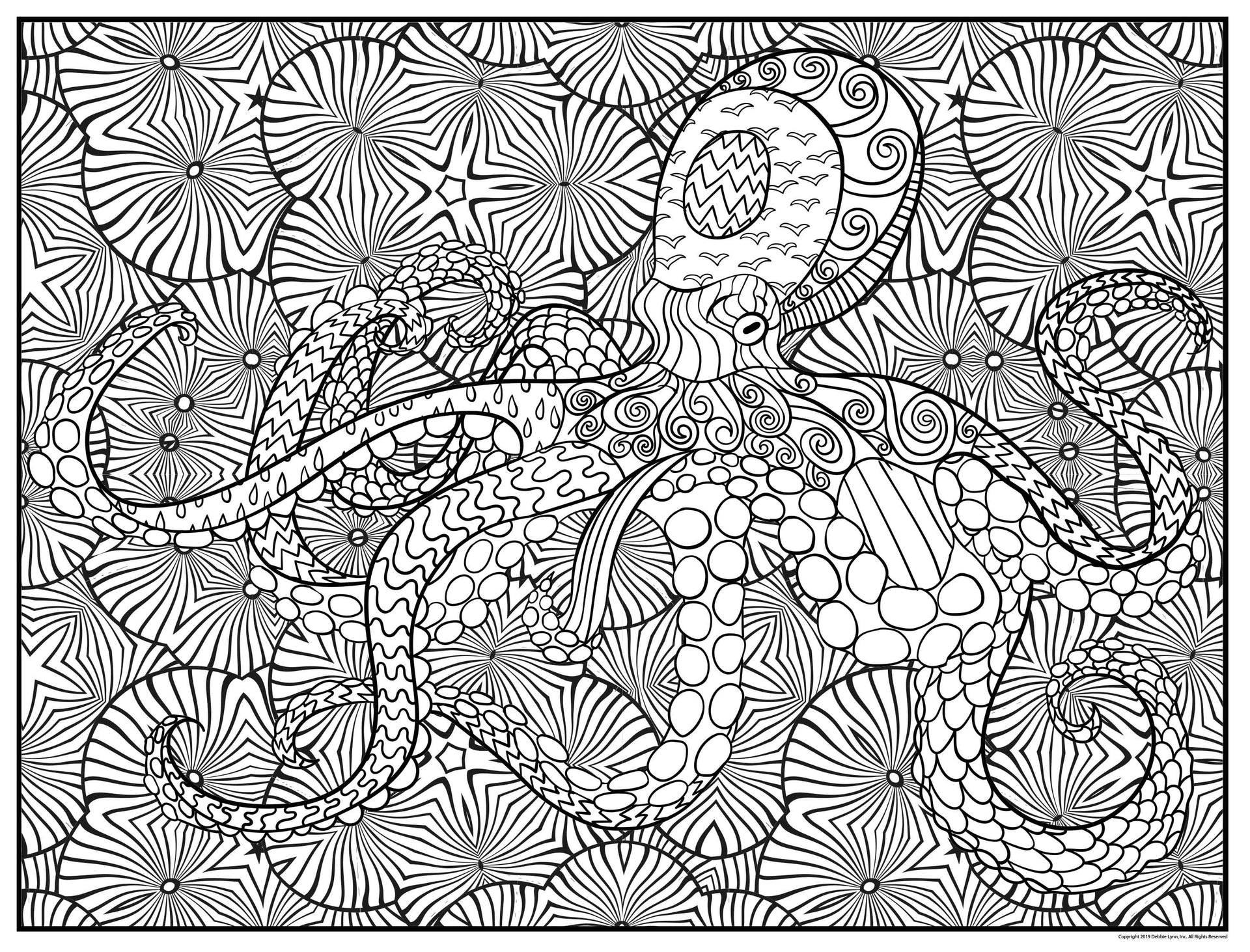 Underwater World Giant Coloring Poster - 24 x 36 Inch
