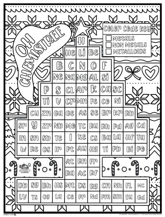 Oh Chemistree Spunky Science Personalized Giant Coloring Poster 46"x60"