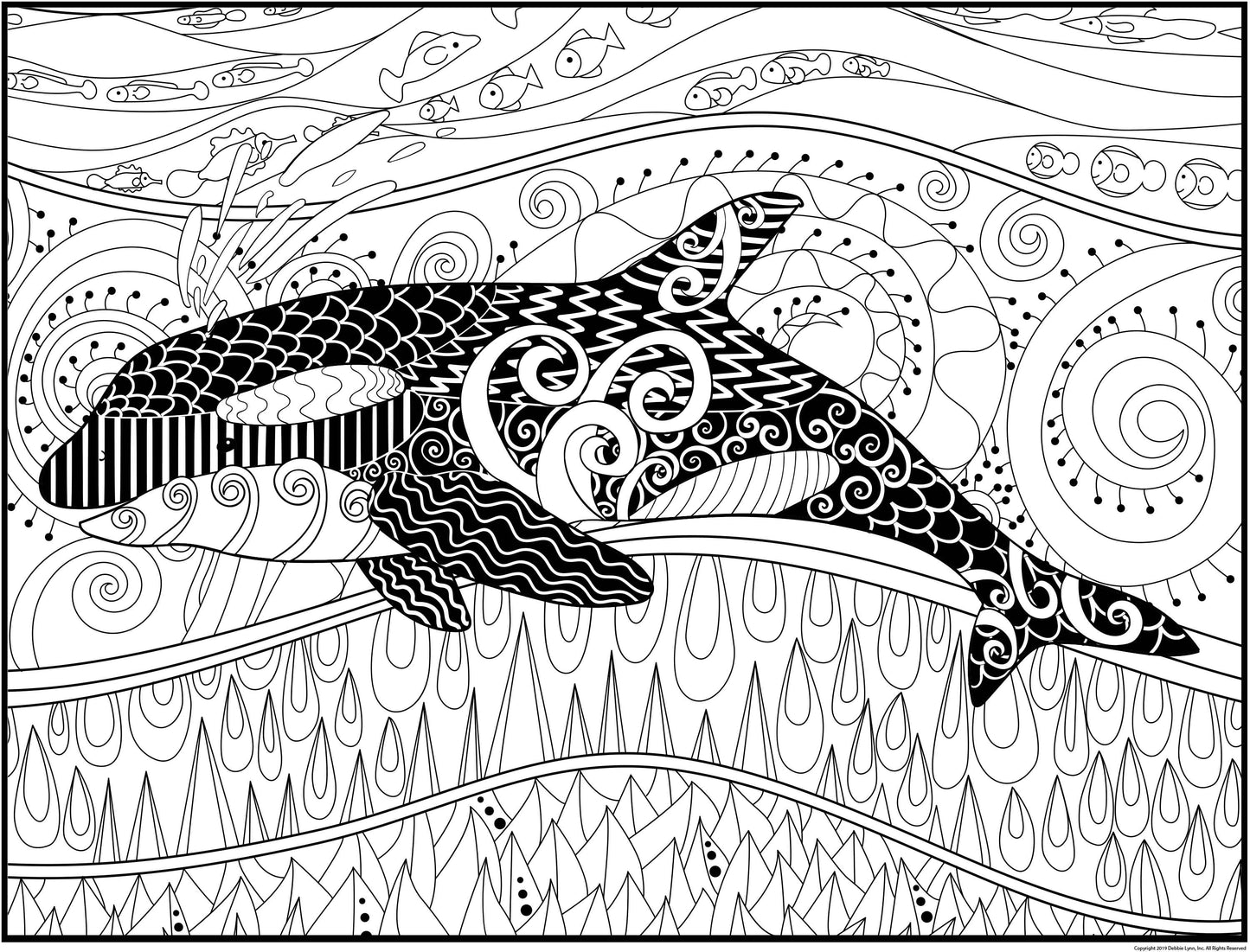 Orca Personalized Giant Coloring Poster 46"x60"