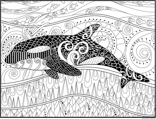 Orca Personalized Giant Coloring Poster 46"x60"
