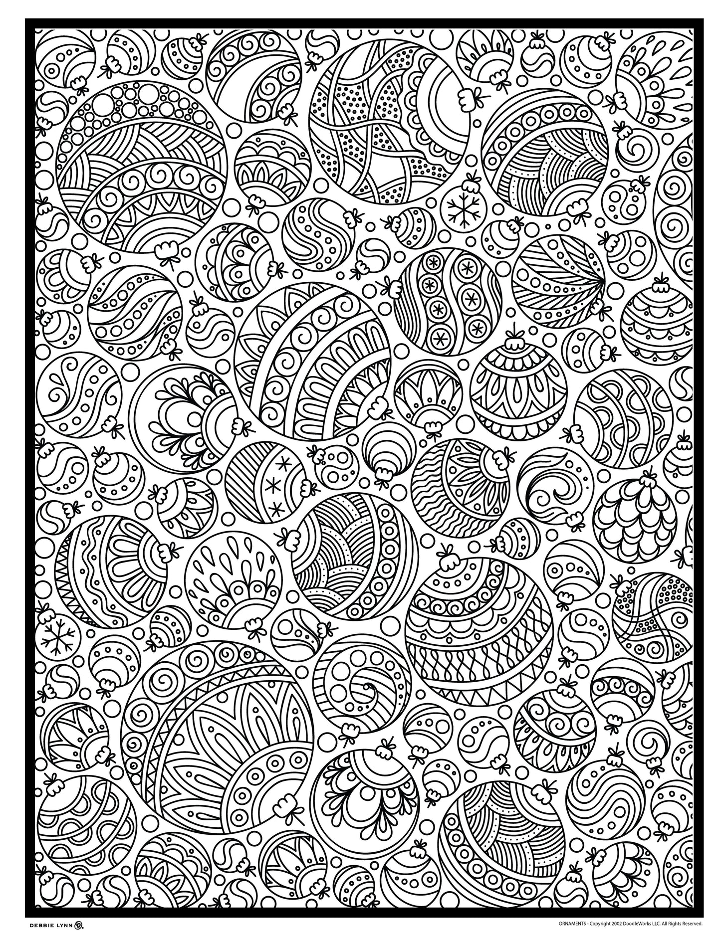 Ornaments Personalized Giant Coloring Poster 46"x60"
