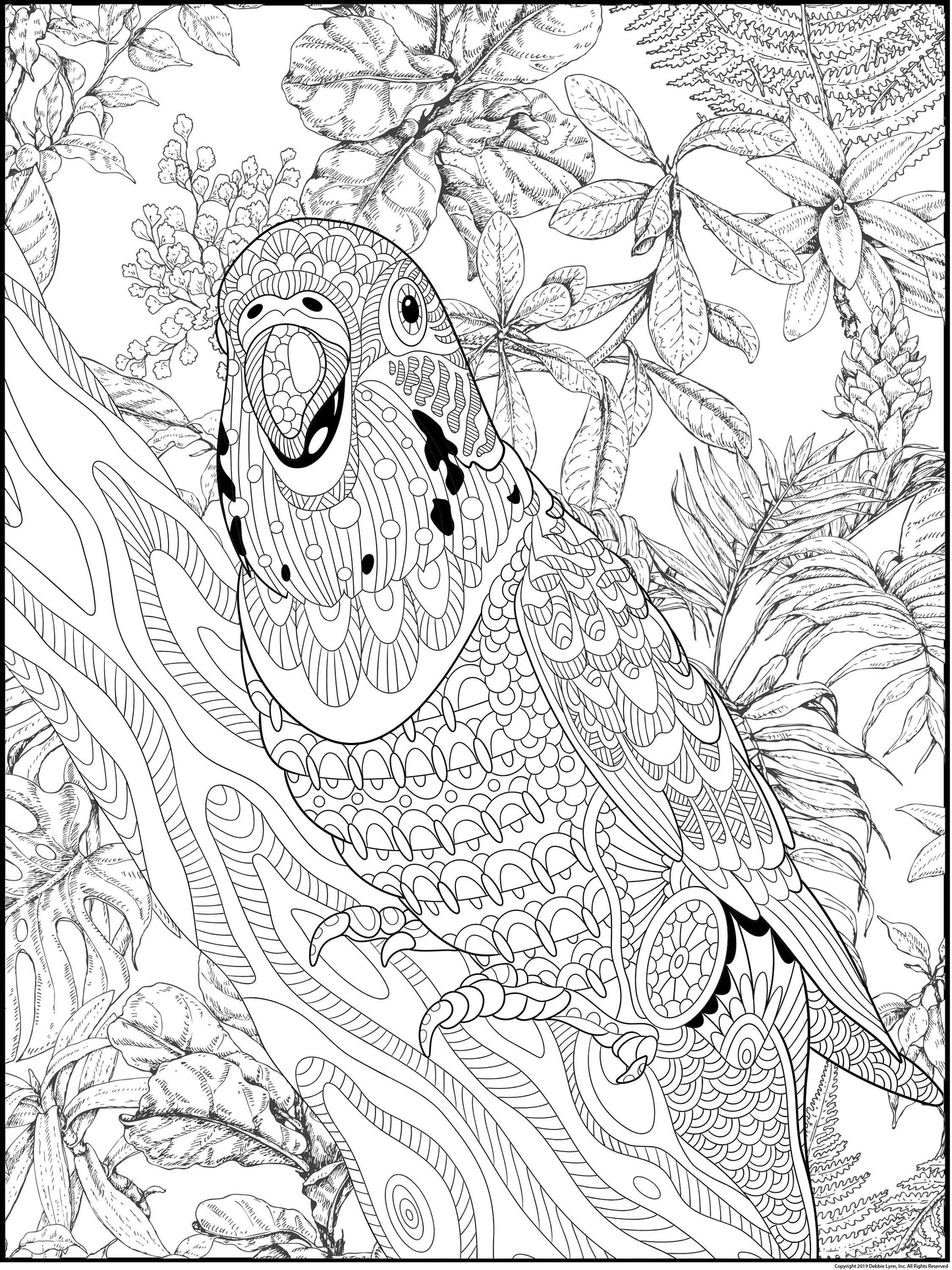 Parrot Personalized Giant Coloring Poster 46"x60"
