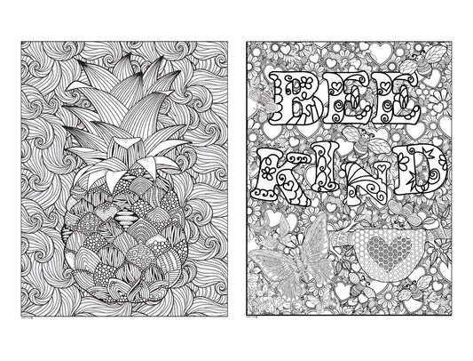Pineapple & Bee Kind 2in1 Combo Giant Coloring Poster
