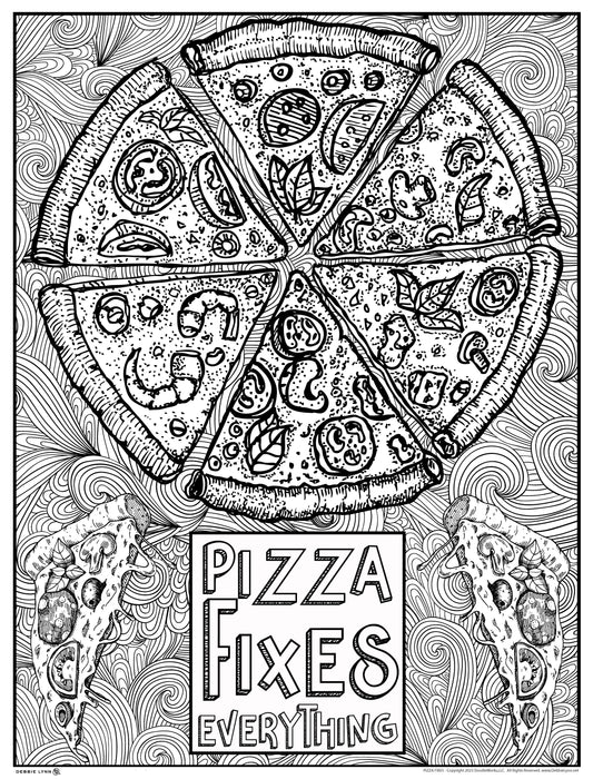 Pizza Personalized Giant Coloring Poster 46"x60"