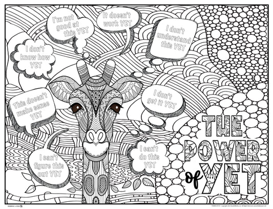 Huge Coloring Poster for Adults and Kids - Tree of Life Inspirational Large  Wall Coloring Art - Giant Coloring Posters - Jumbo Coloring Pages - Big