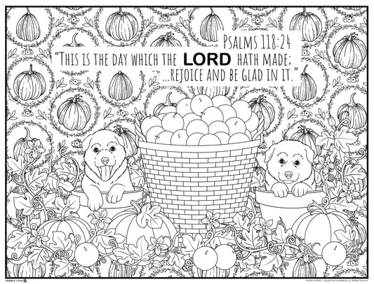 Psalms Puppies Personalized Giant Coloring Poster 46"x60"