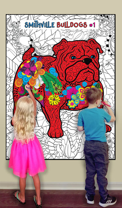 Bulldog Personalized Giant Coloring Poster 46"x60"