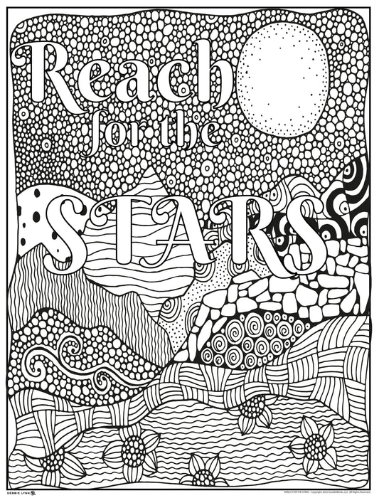 Reach for the Stars Personalized Giant Coloring Poster  46"x60"