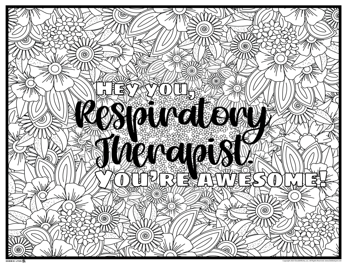 Respiratory Therapist Personalized Giant Coloring Poster 46"X60"