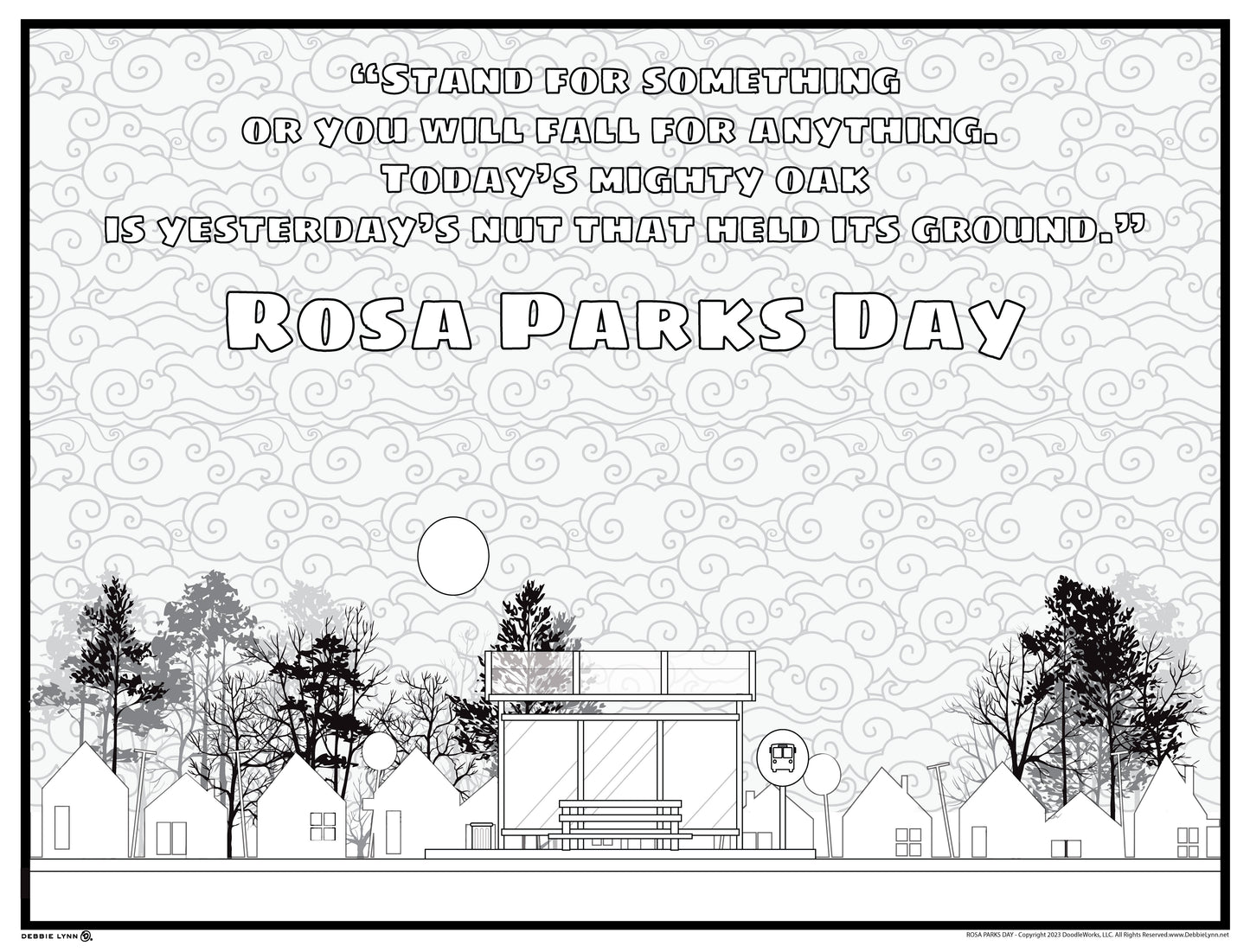 Rosa Parks Day Personalized Giant Coloring Poster 46"X 60"