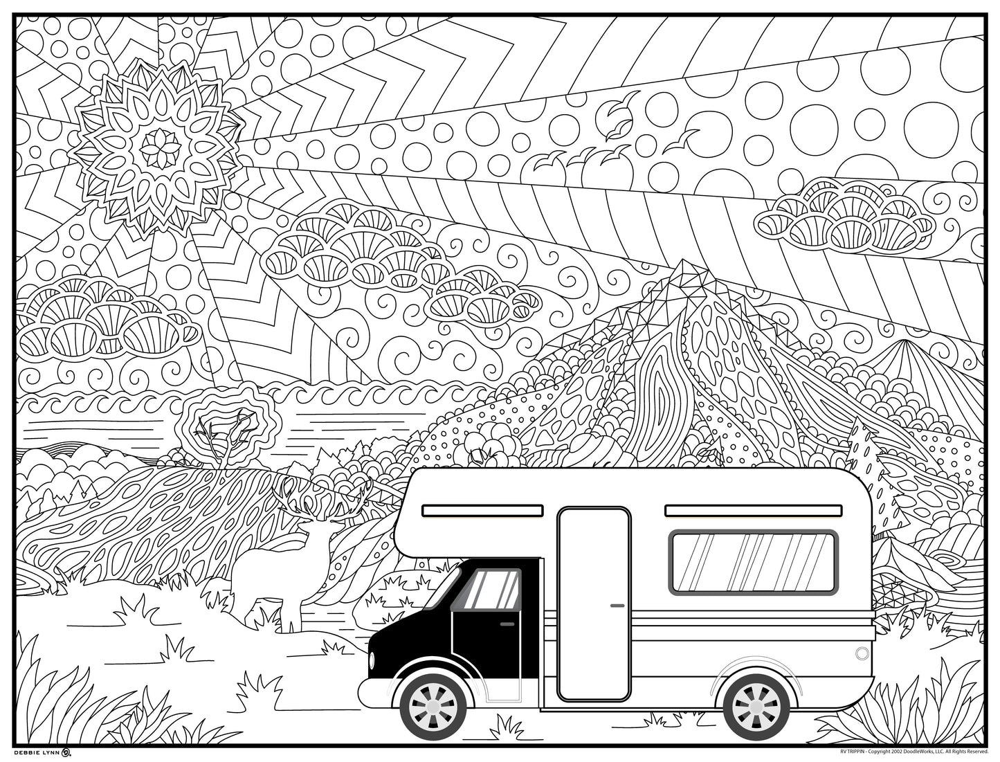 RV Trippin Personalized Giant Coloring Poster 46"x60"