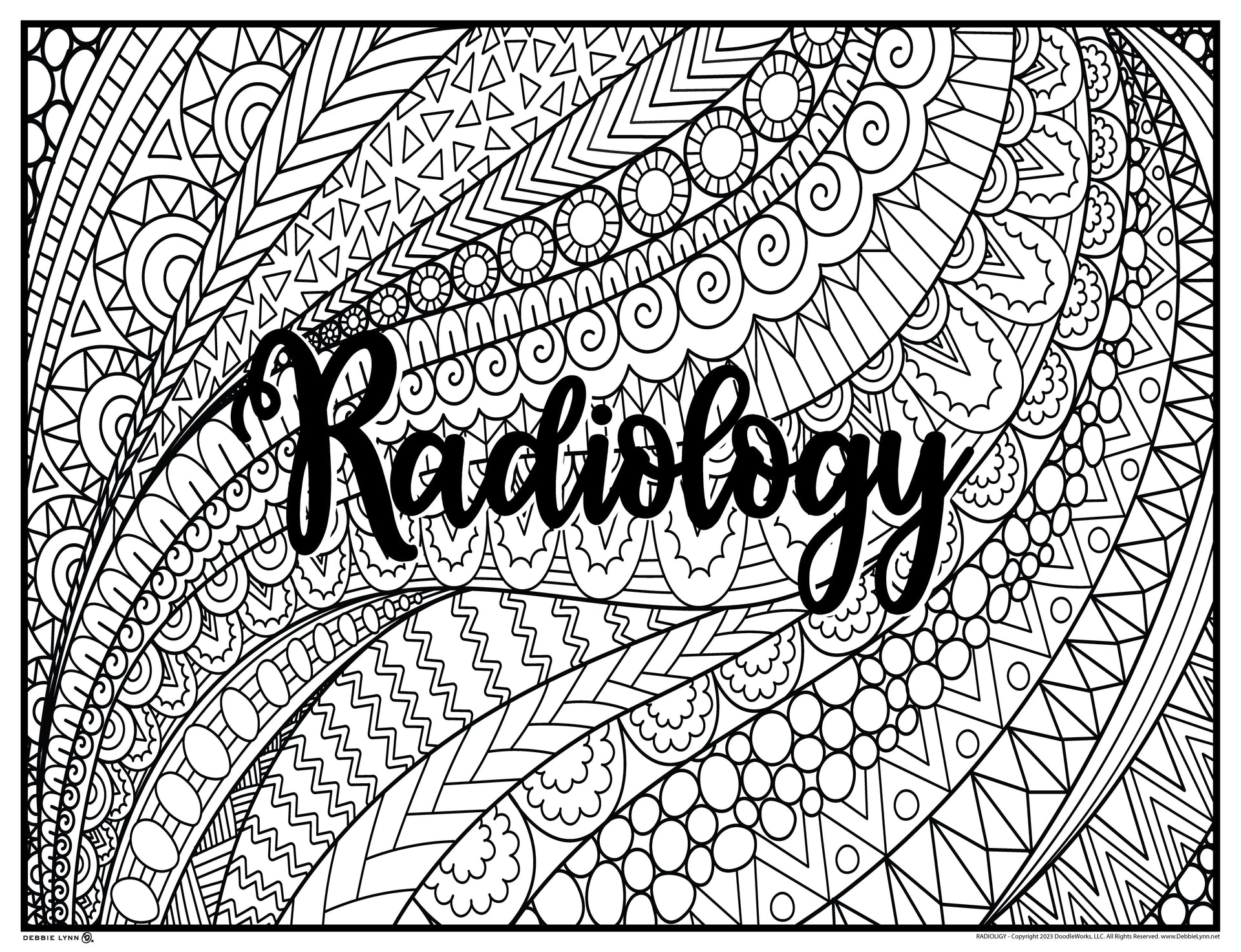 Radiology Personalized Giant Coloring