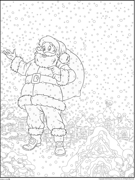 Christmas Santa Personalized Coloring Poster 46"x60"