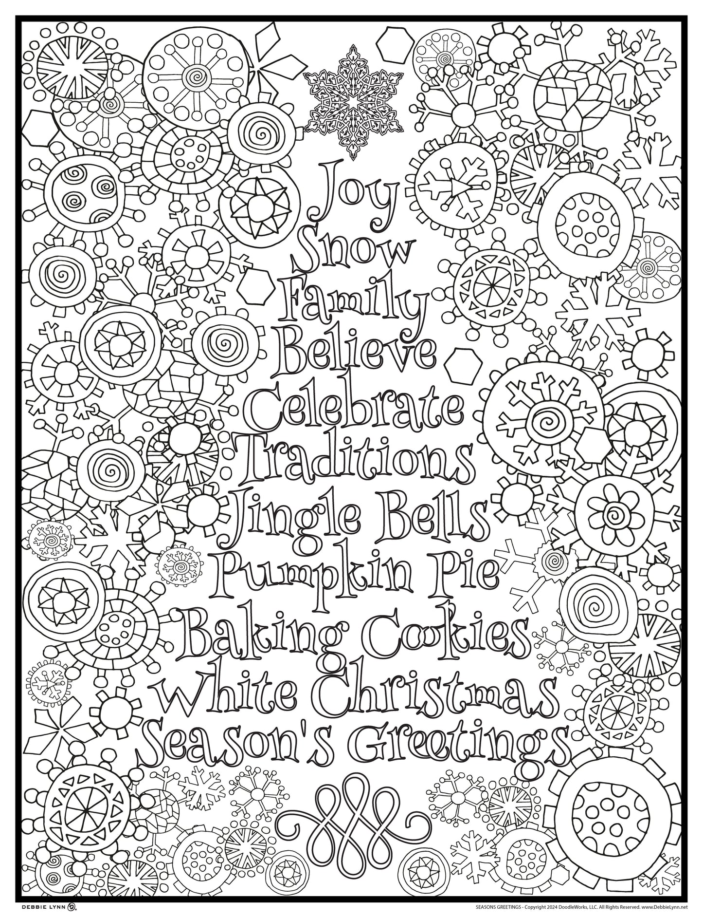 Seasons Greetings Personalized Giant Coloring Poster 46"x60"