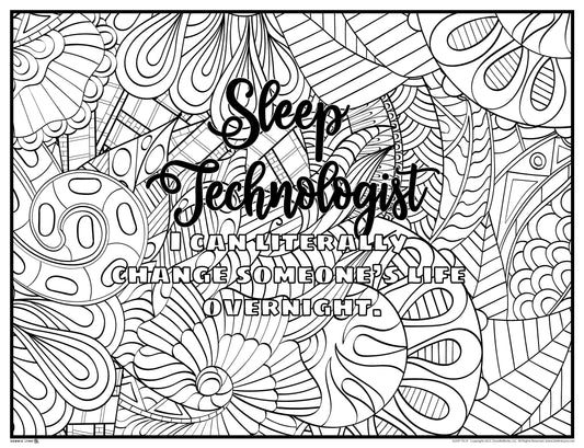 Sleep Technologist Personalized Giant Coloring Poster 46"x60"