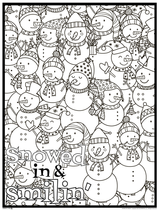 Color Your Own Fuzzy Winter Posters
