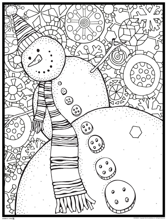 Christmas Snowman Personalized Coloring Poster 46"x60"